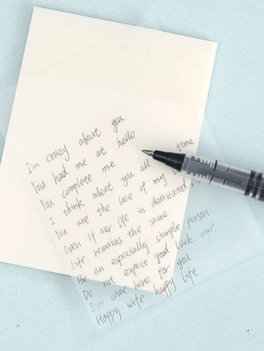 Transparent sticky note